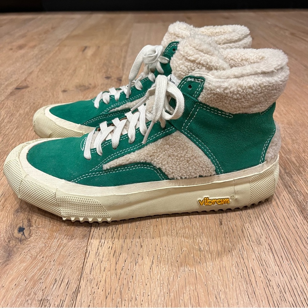Women’s BRANDBLACK Vibram Hightop Green Sbeaker Size 9